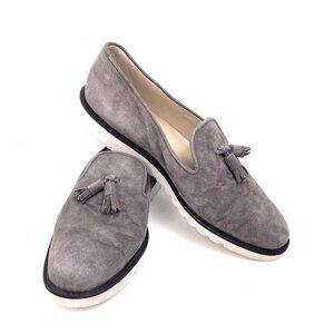 Axel Arigato Men’s Grey Genuine Suede Loafers with Tassels Size US 12